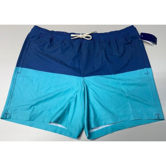 Trinity Coast Mens XXL Swim Trunks W/ 7" Inseam & Side Pockets Blue Gradient - Picture 1 of 10